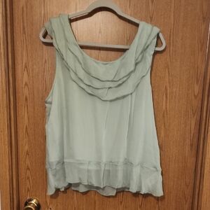 Lucky Brand Light Green Layered Sleeveless Top